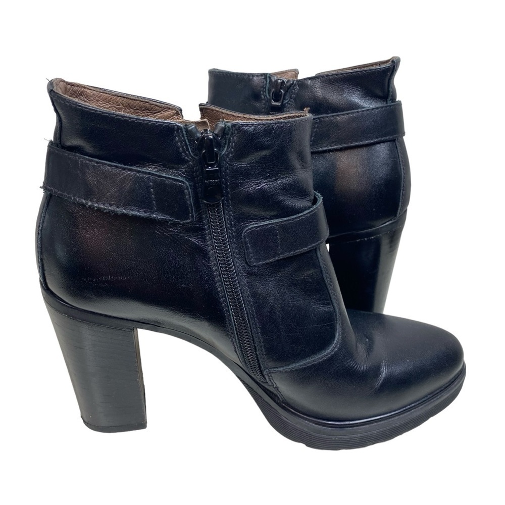 Nero Giardini High Heels Ankle‎ Boots Plateau Black Leather Womens 8.5 US 39 EU - Picture 7 of 16